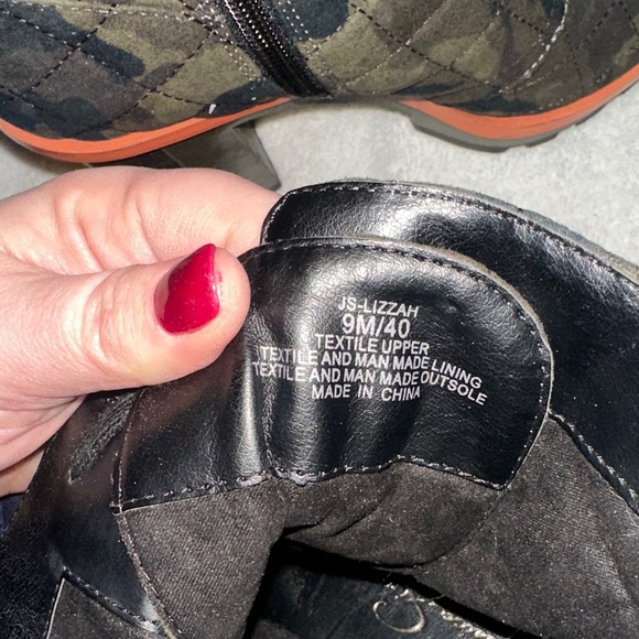 Jessica Simpson Camouflage Peep-Toe Ankle Boots size 9 - Picture 8 of 9